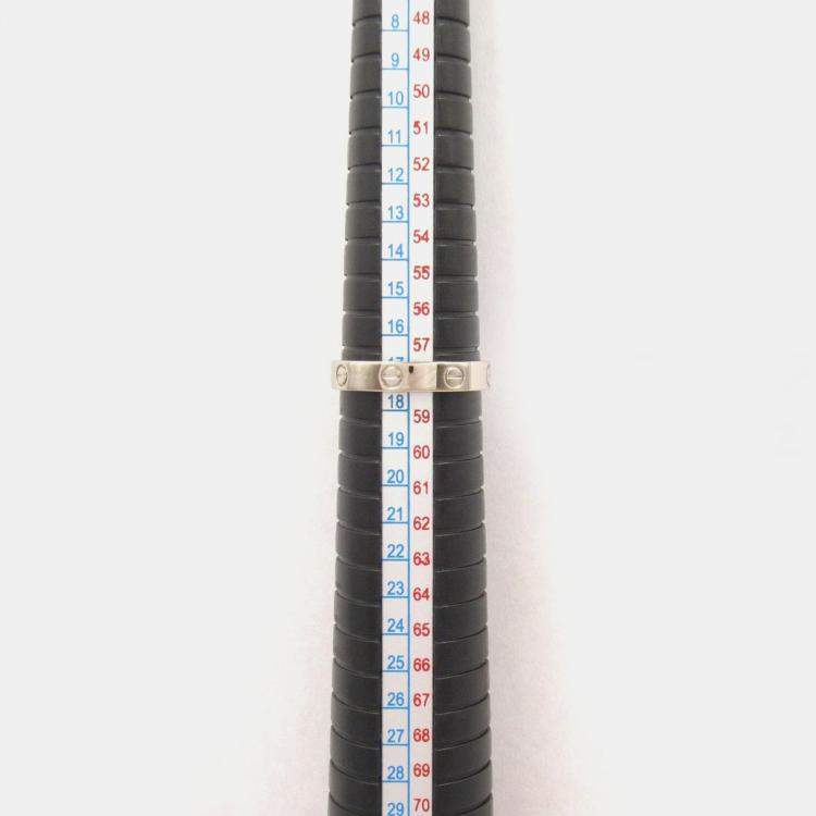 Pre Owned Cartier Love 18K White Gold Band Ring EU 58