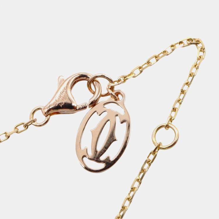 Pre Owned Cartier D'amour 18K Rose Gold Diamond Necklace