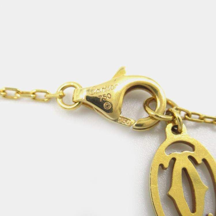 Pre Owned Cartier D'amour 18K Yellow Gold and Diamond Pendant Necklace