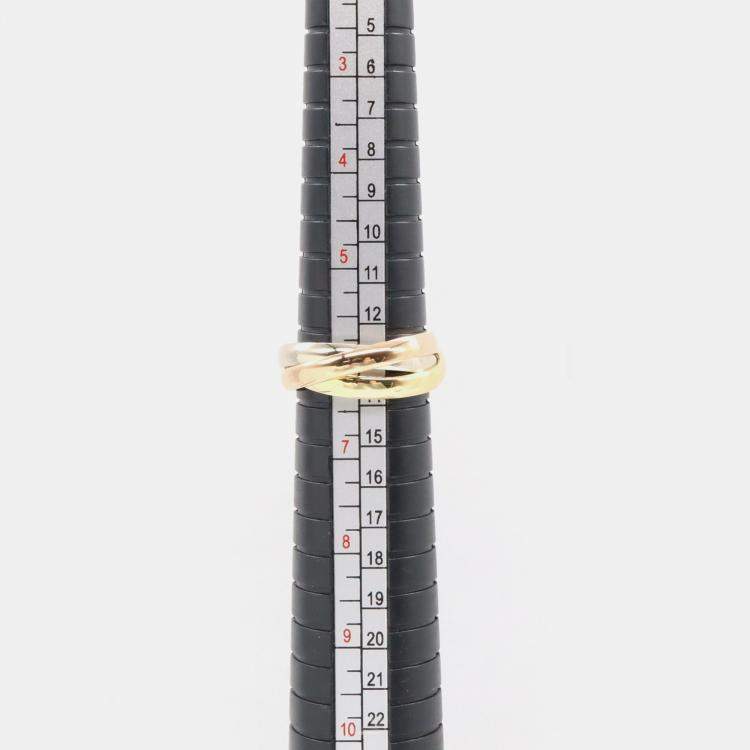 Pre Owned Cartier Trinity 18K Yellow, Rose, White Gold Band Ring EU 52