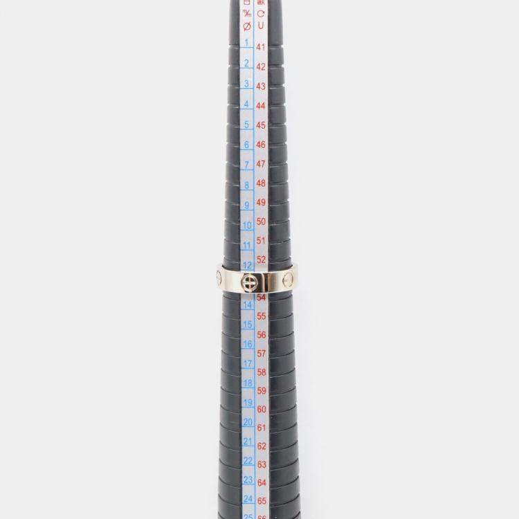 Pre Owned Cartier Love 18K White Gold Band Ring EU 53