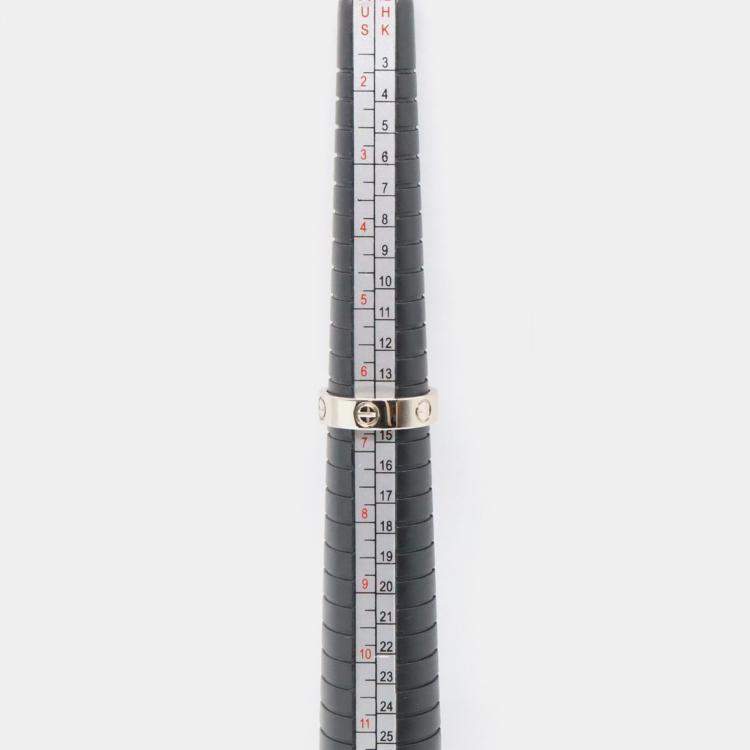 Pre Owned Cartier Love 18K White Gold Band Ring EU 53