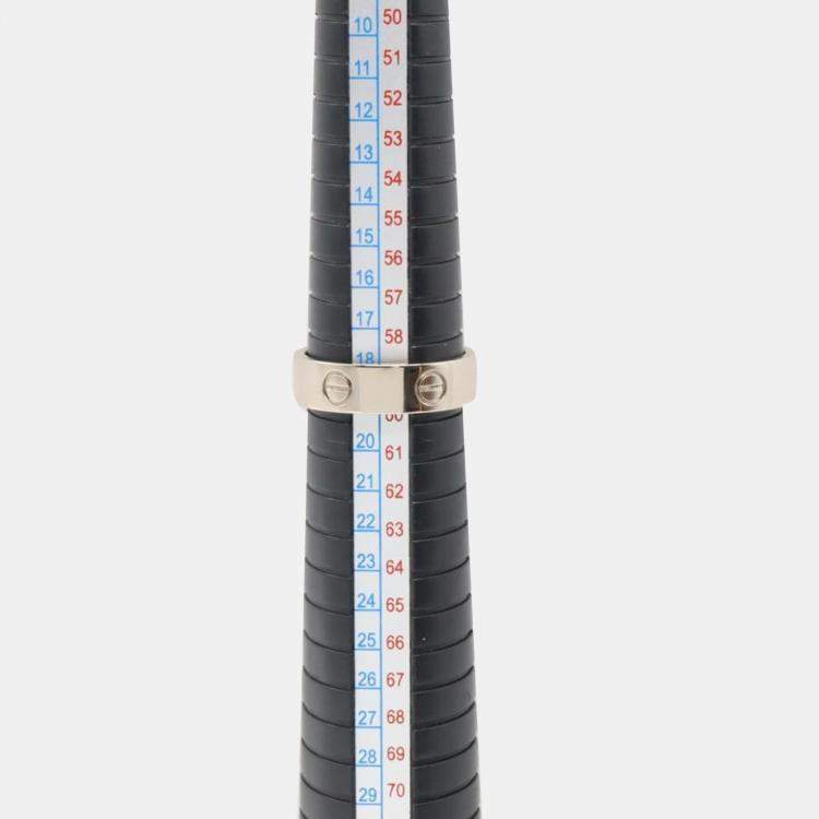 Pre Owned Cartier Love 18K White Gold Band Ring EU 60