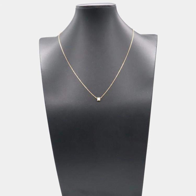 Pre Owned Cartier C De Cartier 18K Rose Gold and Diamond Pendant Necklace