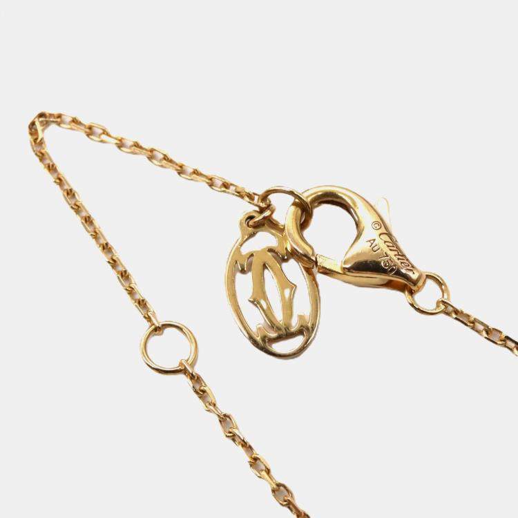 Pre Owned Cartier C De Cartier 18K Rose Gold and Diamond Pendant Necklace