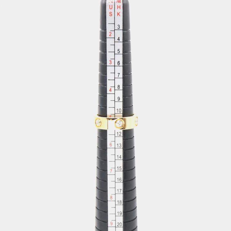 Pre Owned Cartier Love 18K Yellow Gold and Diamond Band Ring EU 50