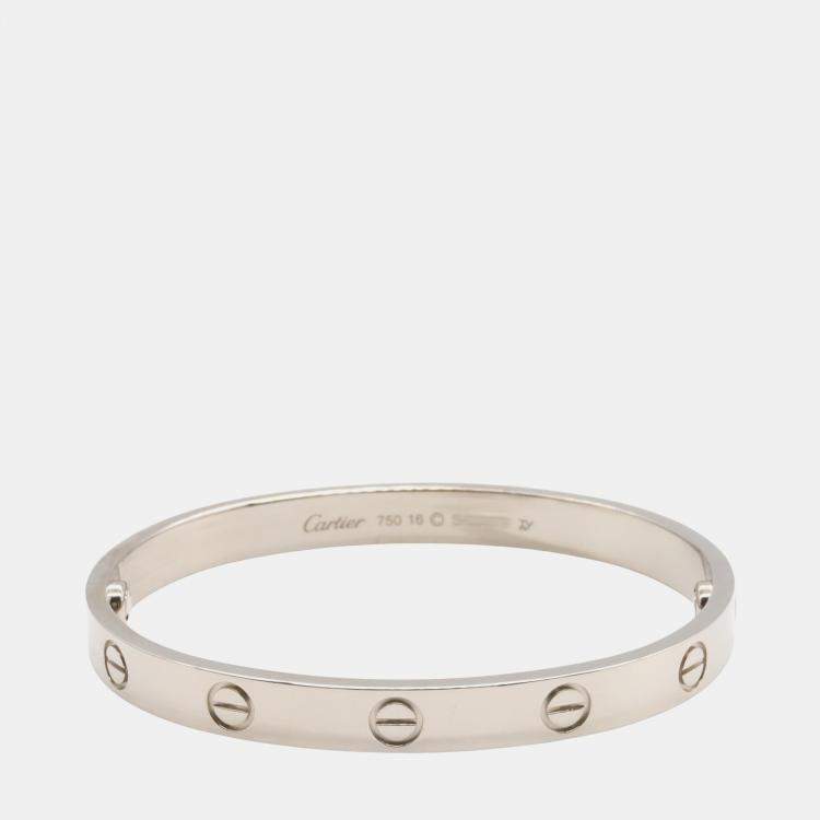 Pre Owned Cartier Love 18K White Gold Bracelet