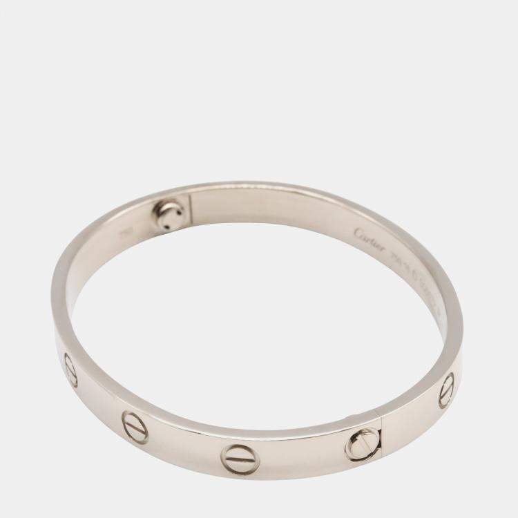 Pre Owned Cartier Love 18K White Gold Bracelet