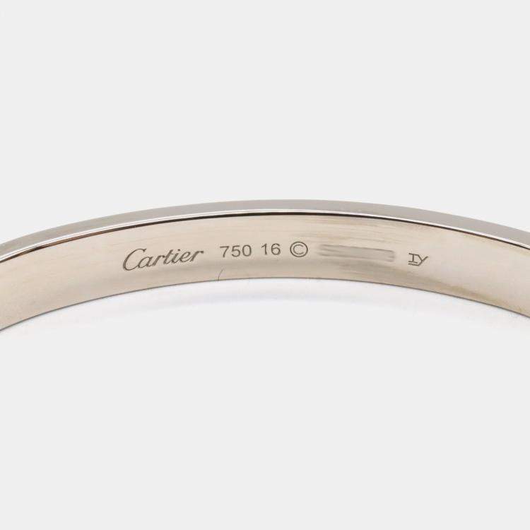 Pre Owned Cartier Love 18K White Gold Bracelet
