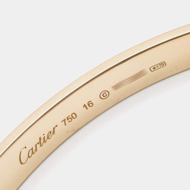 Pre Owned Cartier Love 18K Rose Gold Bracelet