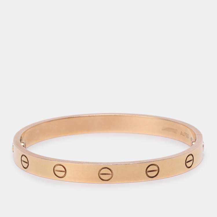 Pre Owned Cartier Love 18k Rose Gold Bracelet 16 