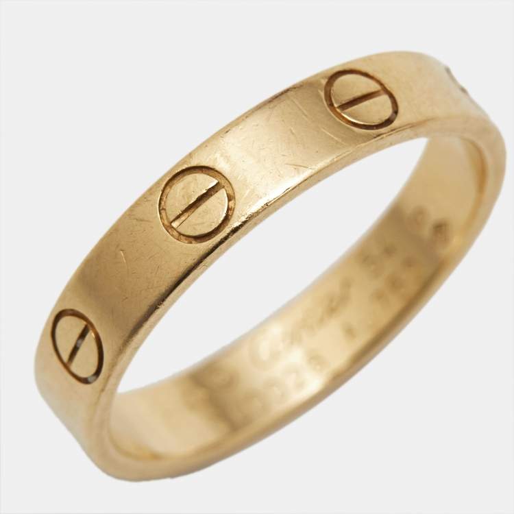 مملوكة مسبقًا Cartier Love 18k Yellow Gold Small Model Ring Size 54