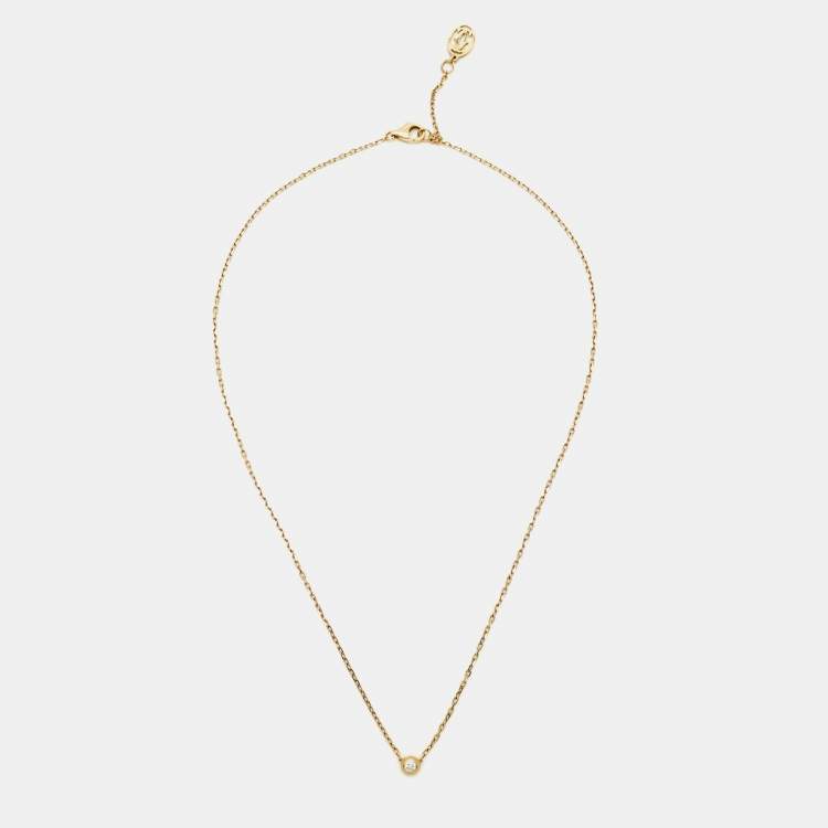 Pre Owned Cartier  d'Amour Diamond 18k Yellow Gold Small Model Necklace