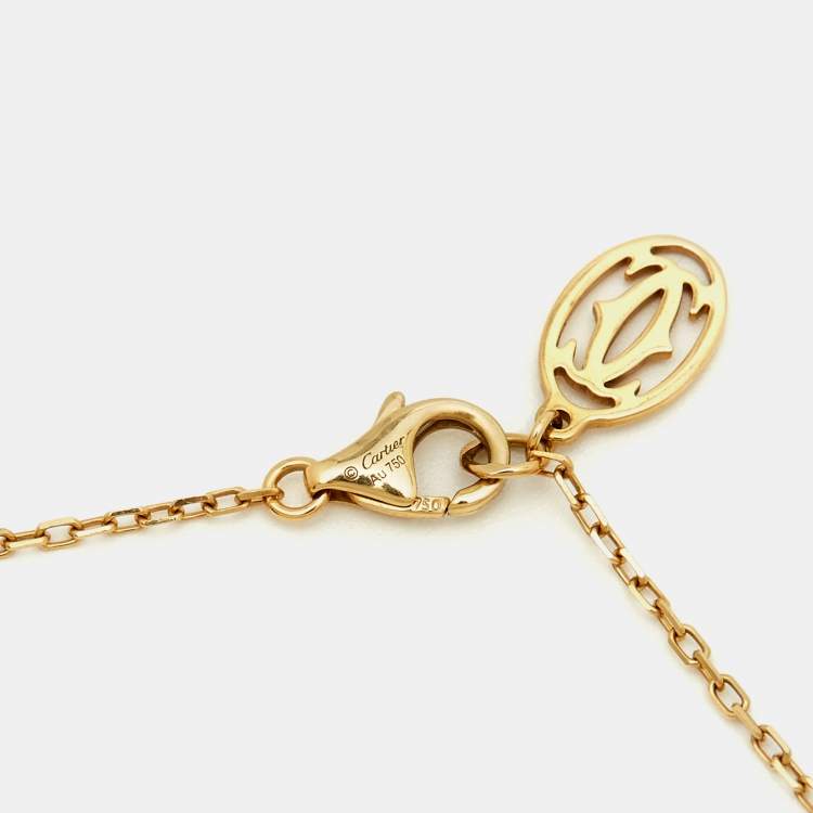Pre Owned Cartier  d'Amour Diamond 18k Yellow Gold Small Model Necklace
