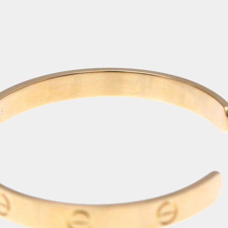 Pre Owned Cartier Love 18K Rose Gold Open Cuff Bracelet