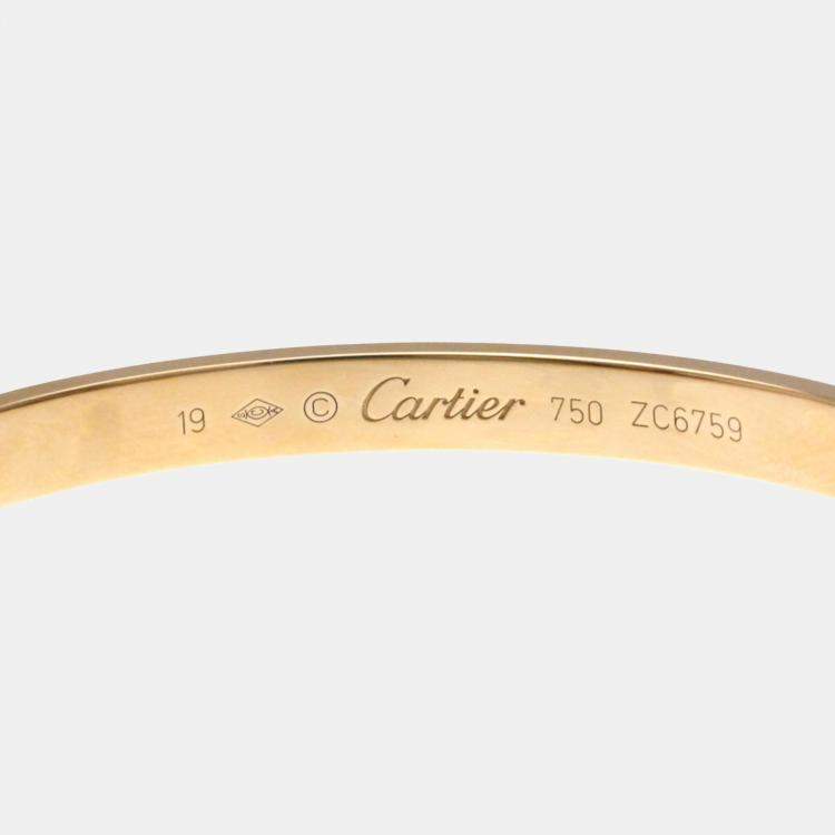 Pre Owned Cartier Love 18K Rose Gold Open Cuff Bracelet