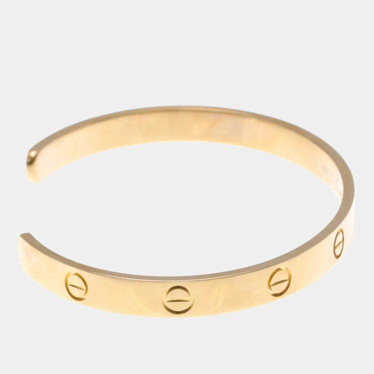 Pre Owned Cartier Love 18K Rose Gold Open Cuff Bracelet