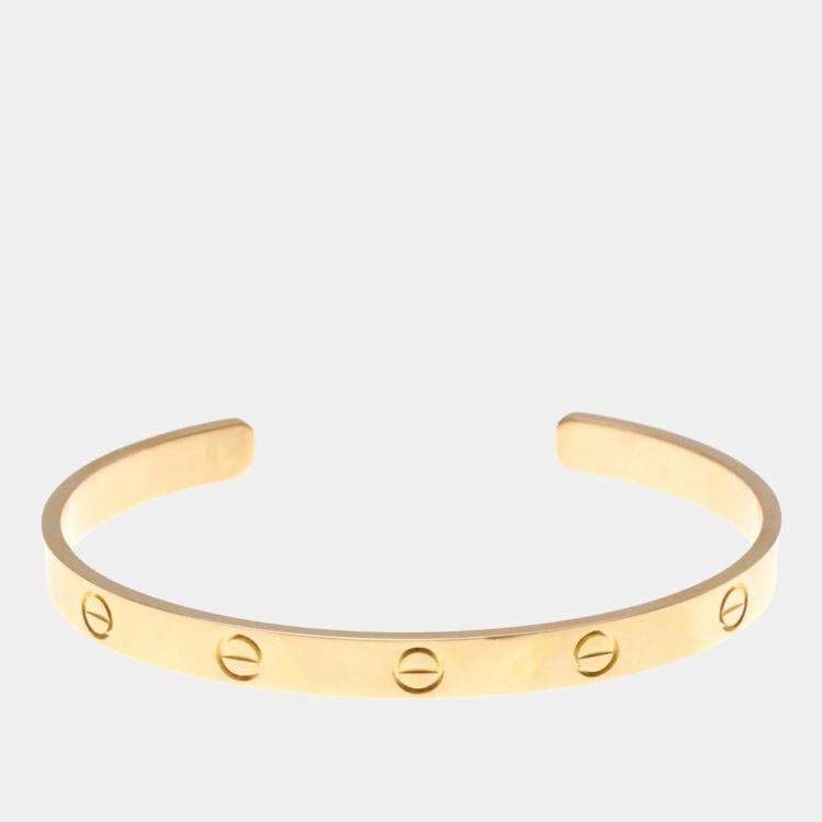 Pre Owned Cartier Love 18K Rose Gold Open Cuff Bracelet