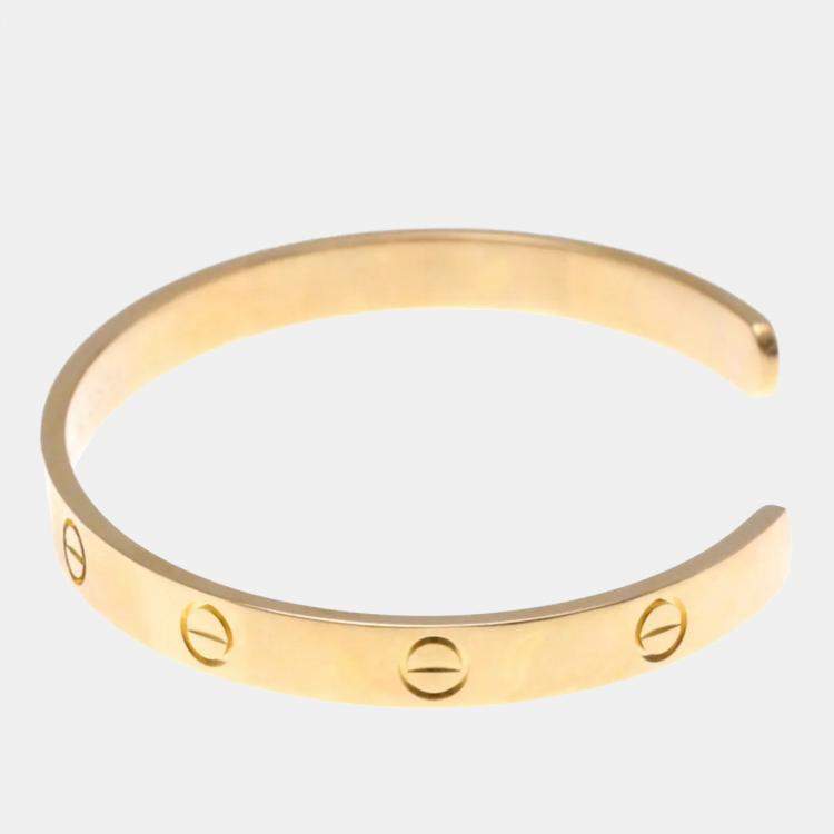 Pre Owned Cartier Love 18K Rose Gold Open Cuff Bracelet