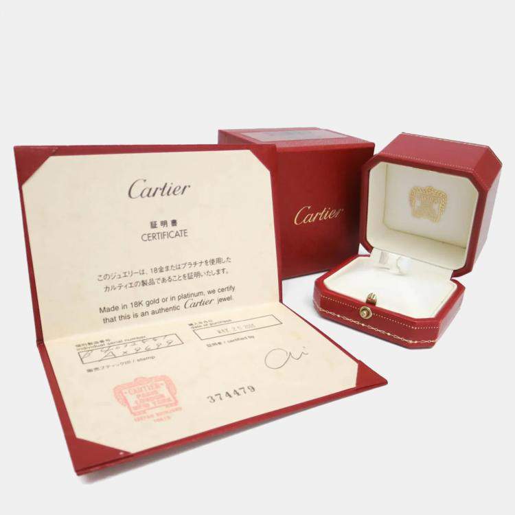 Pre Owned Cartier Love 18K White Gold, Diamond Band Ring EU 51