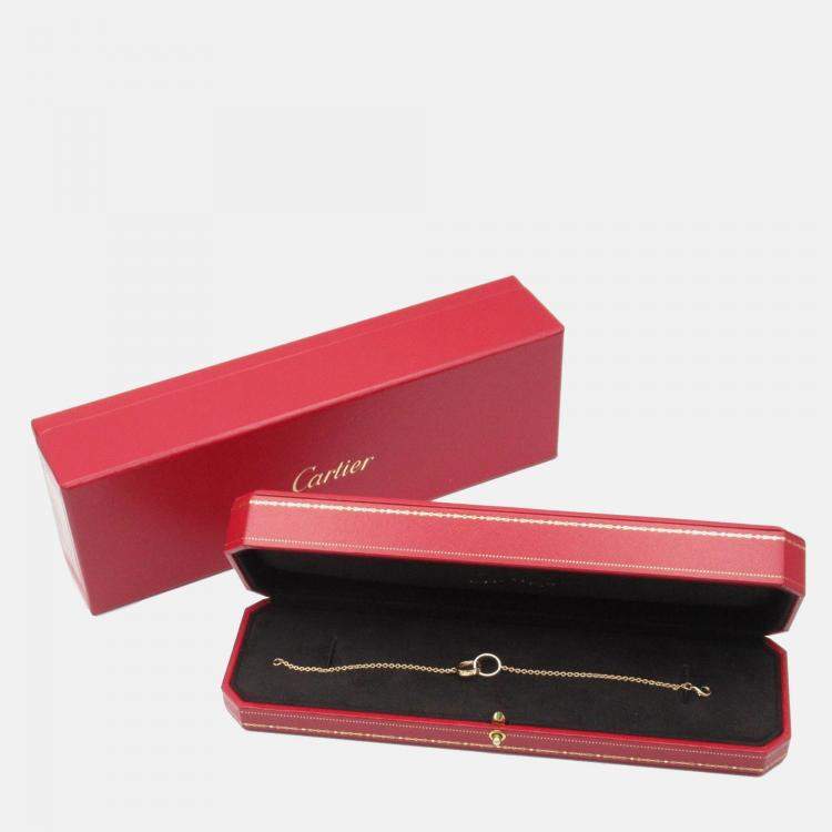 Pre Owned Cartier Love Interlocking 18K Rose Gold Bracelet