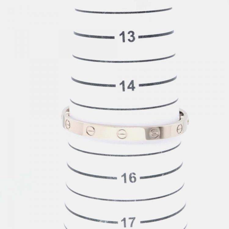 Pre Owned Cartier Love 18K White Gold Bangle Bracelet
