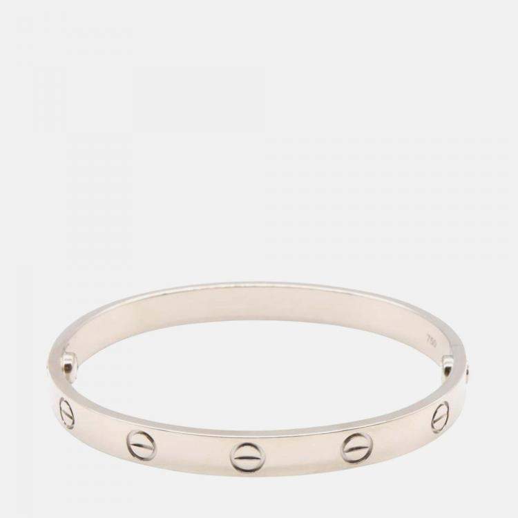 Pre Owned Cartier Love 18K White Gold Bangle Bracelet