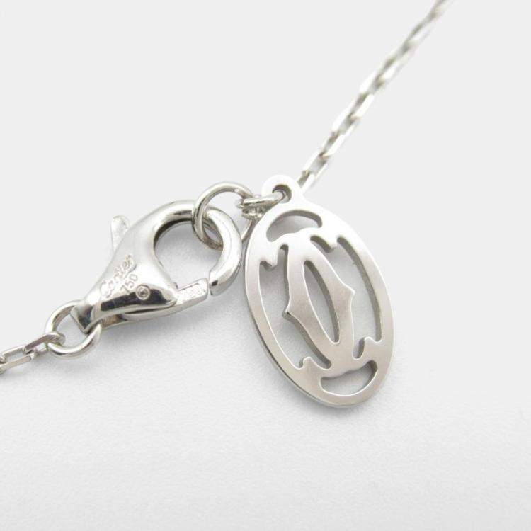 Pre Owned Cartier Cartier D'Amour Large Model 18K White Gold Diamond Necklace