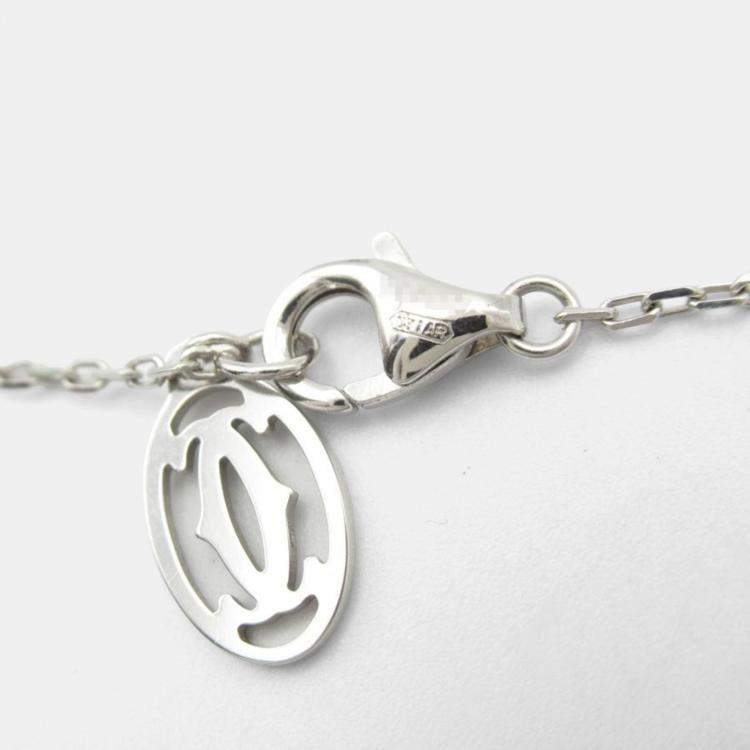 Pre Owned Cartier Cartier D'Amour Large Model 18K White Gold Diamond Necklace