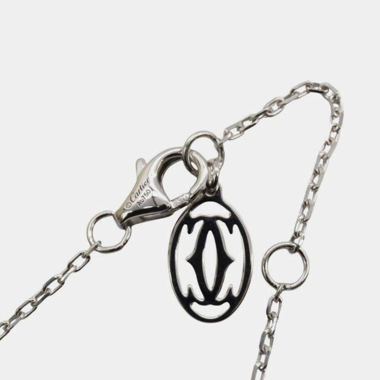 Pre Owned Cartier D'amour Small 18K White Gold Diamond Necklace