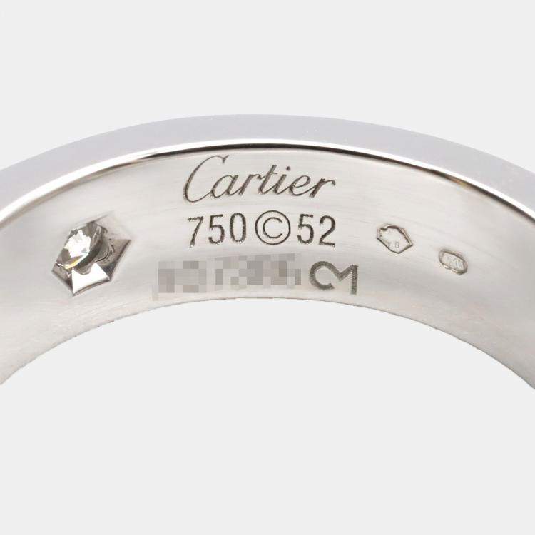 مملوكة مسبقًا Cartier Love 18K White Gold, Diamond Ring EU 52