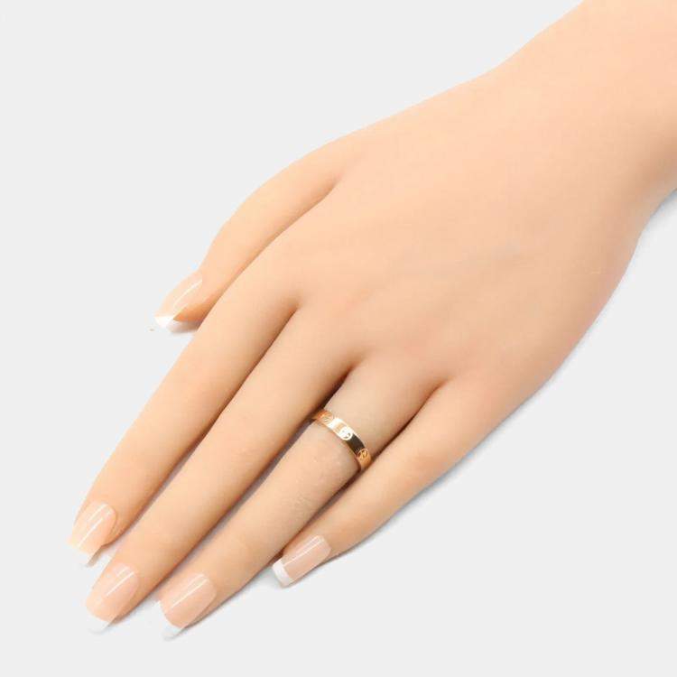 Pre Owned Cartier Love 18K Rose Gold Ring EU 49