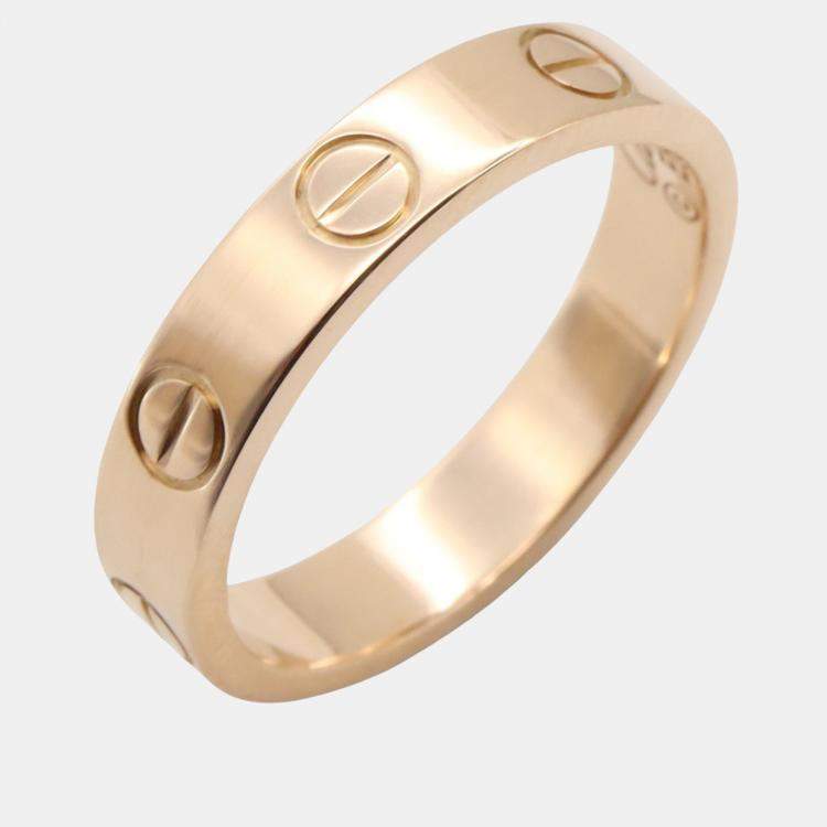 Pre Owned Cartier Love 18K Rose Gold Ring EU 49