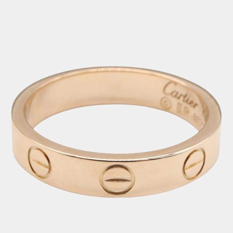 Pre Owned Cartier Love 18K Rose Gold Ring EU 49