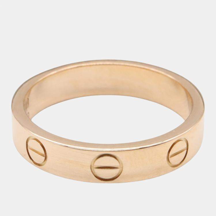 Pre Owned Cartier Love 18K Rose Gold Ring EU 49