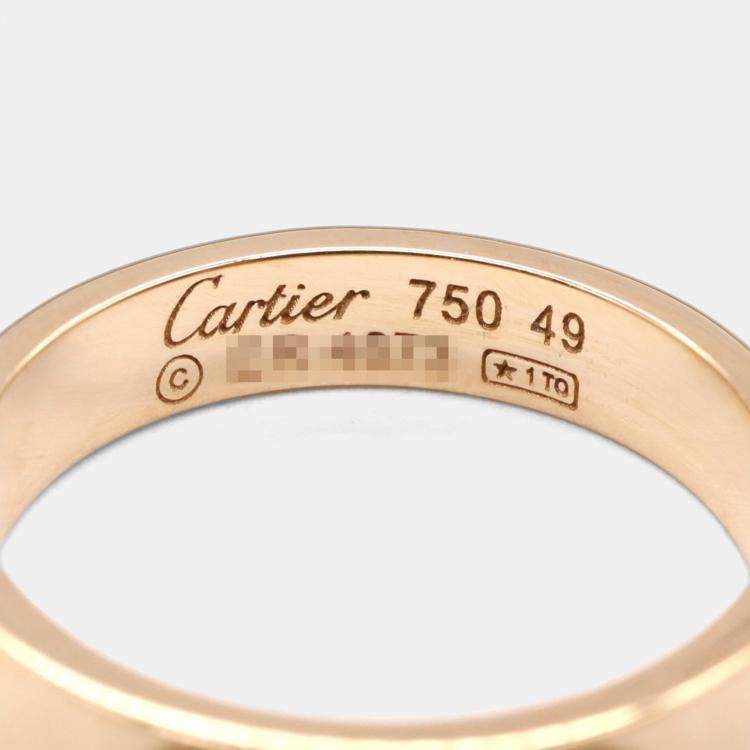 Pre Owned Cartier Love 18K Rose Gold Ring EU 49