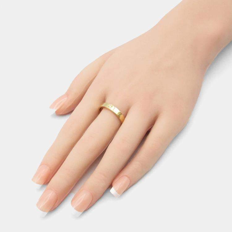 Pre Owned Cartier Love 18K Yellow Gold Ring EU 62