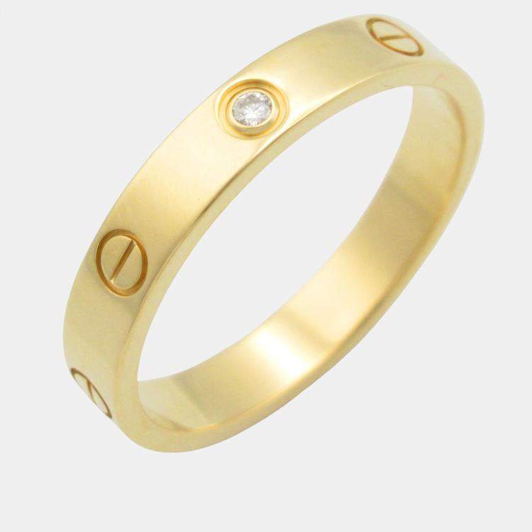 Pre Owned Cartier Love 18K Yellow Gold Ring EU 62