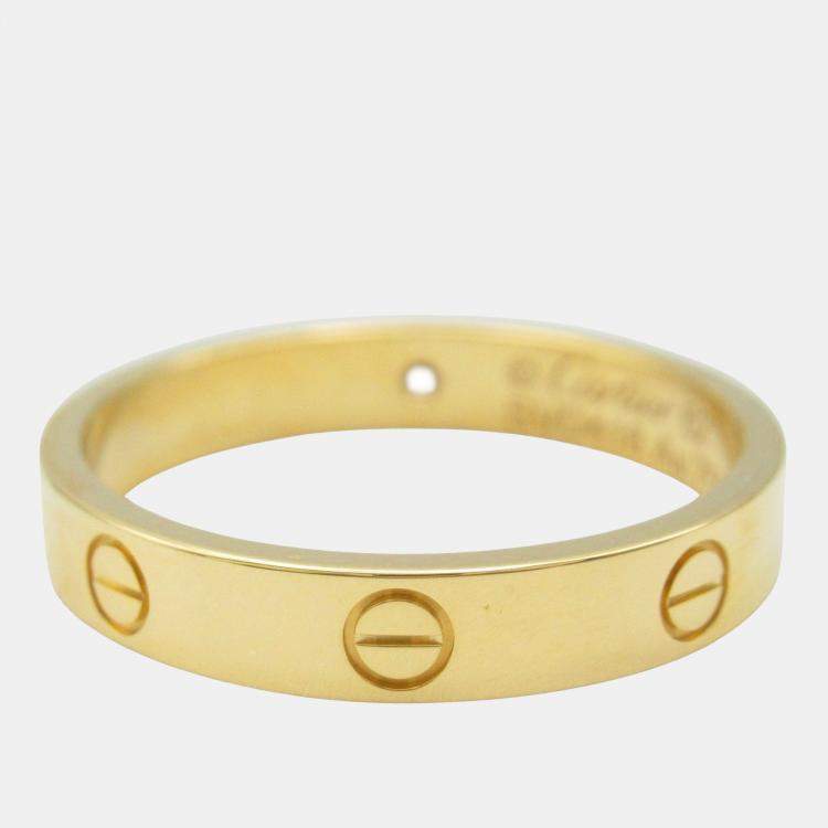 Pre Owned Cartier Love 18K Yellow Gold Ring EU 62