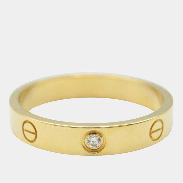 Pre Owned Cartier Love 18K Yellow Gold Ring EU 62