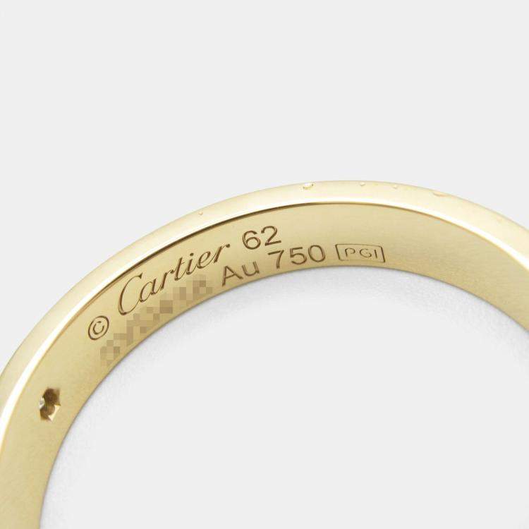 Pre Owned Cartier Love 18K Yellow Gold Ring EU 62