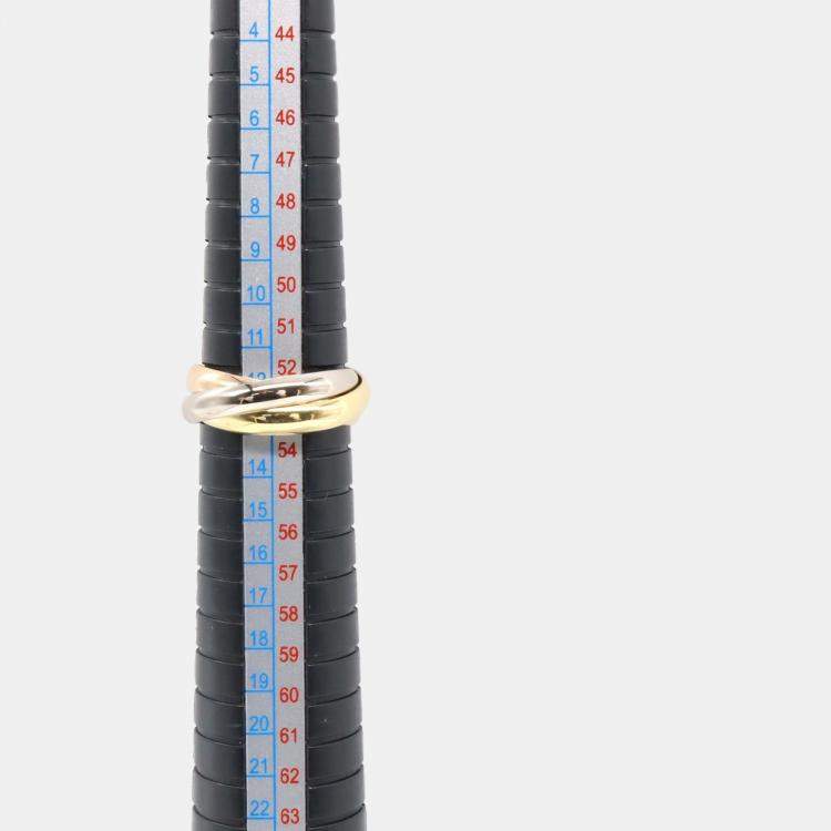 Pre Owned Cartier Trinity 18K Yellow, Rose, White Gold Ring EU 53