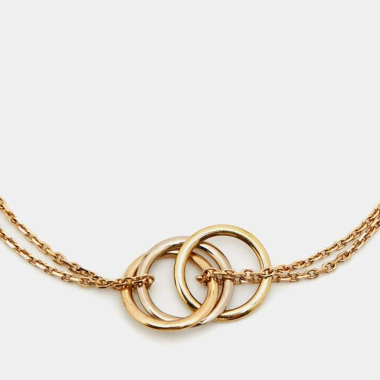 Pre Owned Cartier Trinity on Chain 18k Three Tone Gold Bracelet