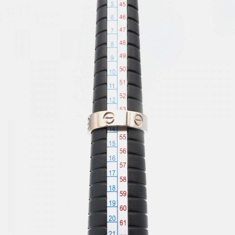 Pre Owned Cartier Love 18K White Gold Band Ring EU 54