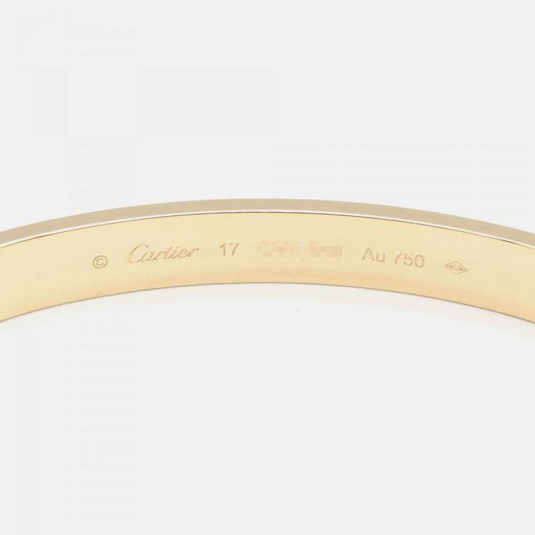 Pre Owned Cartier Love 18K Yellow Gold Bracelet