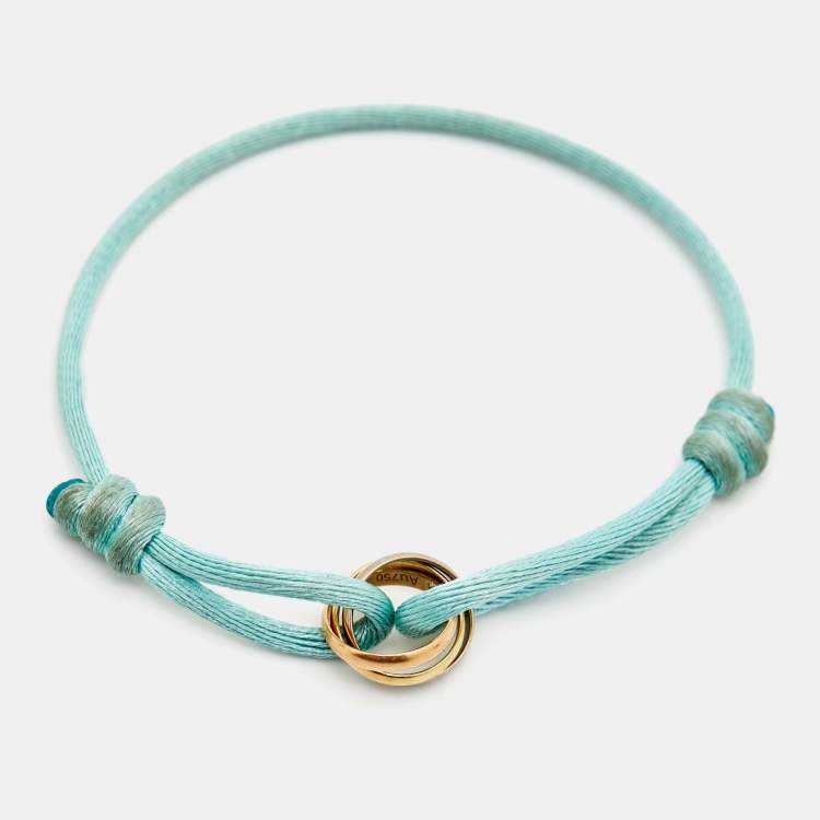 Pre Owned Cartier Trinity 18k Three Tone Gold Cord Bracelet