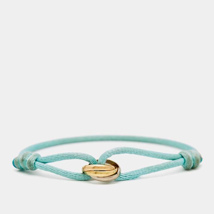 Pre Owned Cartier Trinity 18k Three Tone Gold Cord Bracelet