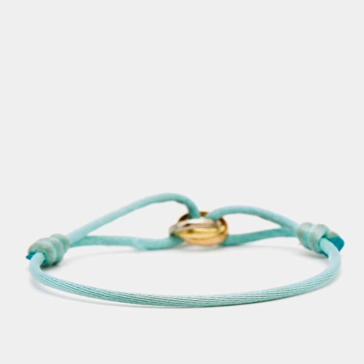 Pre Owned Cartier Trinity 18k Three Tone Gold Cord Bracelet