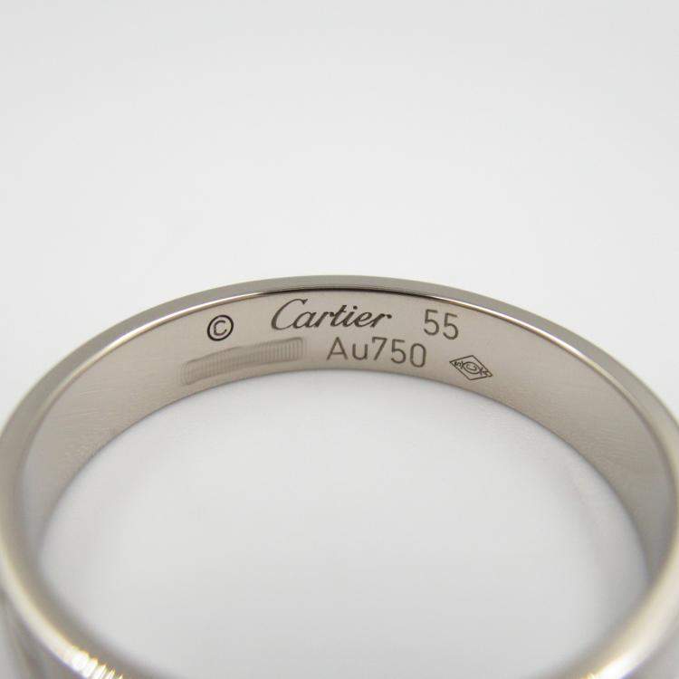 Pre Owned Cartier Love 18K White Gold Band Ring EU 55