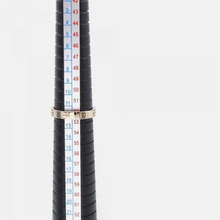 Pre Owned Cartier Love 18K White Gold Band Ring EU 53